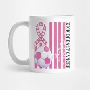 Kick Breast Cancer Awareness Soccer Pink Ribbon Mug